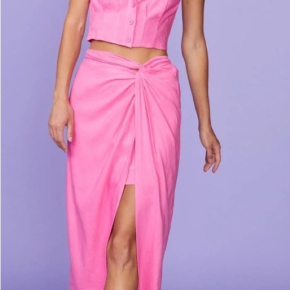 NWT Monrow Side‎ Gathered Midi Skirt